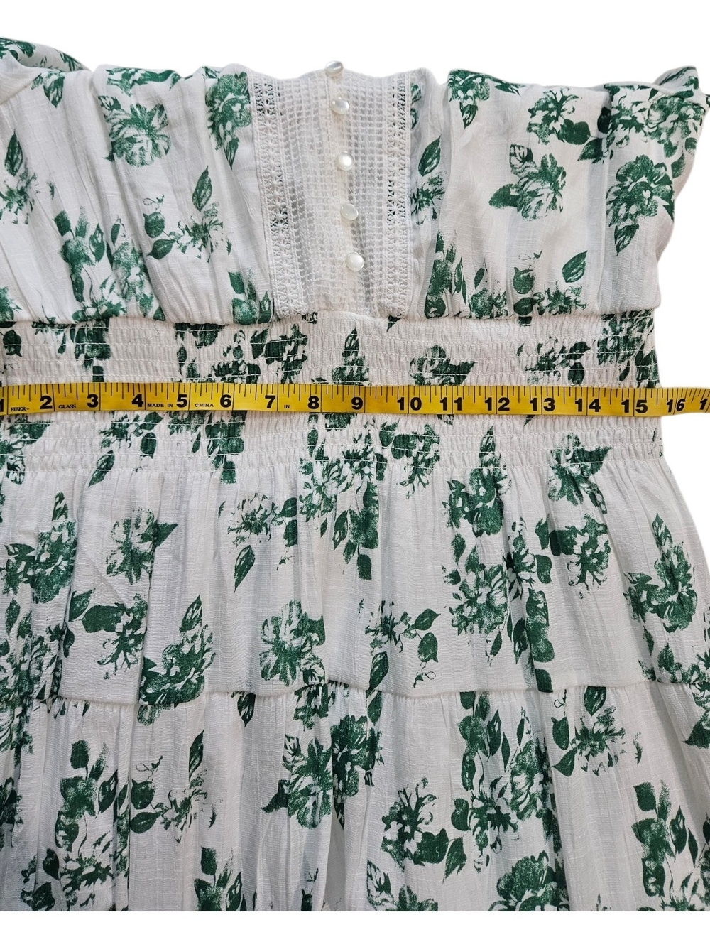 Green Floral V-Neck Maxi Dress - Picture 6 of 8
